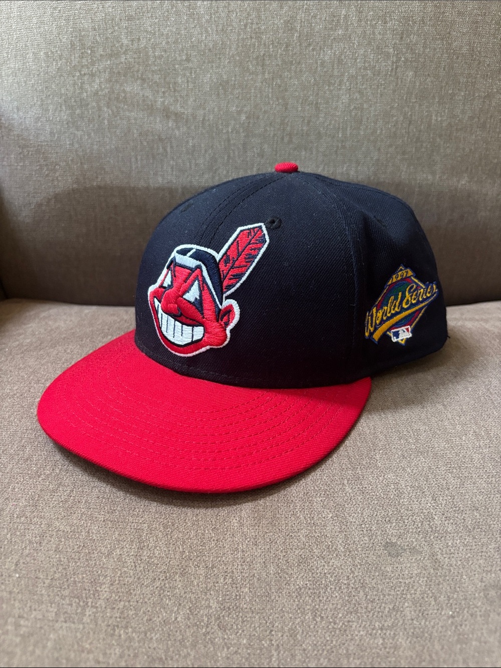 New Era 59FIFTY Cleveland Indians 1997 World Series Fitted Hat Chief Wahoo 7 1/4